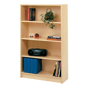 Stevens Industries Laminate Bookcase<br>60" high unit shown with Maple Finish